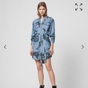 All Saints Kat Camo Denim Dress